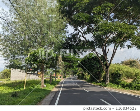 Street on the edge of town 110834522