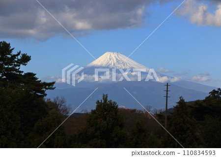 View of Mount Fuji as seen from the Shuzenji Marriott hotel in Shizuoka Japan View of Mount Fuji as seen from the Shuzenji Marriott hotel in Shizuoka Japan 110834593