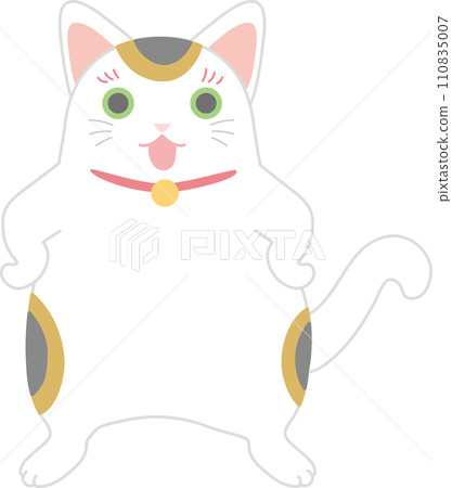 招財貓_花布貓_招財貓_站起來_Ehen 招財貓_花布貓_招財貓_站起來_Ehen 110835007