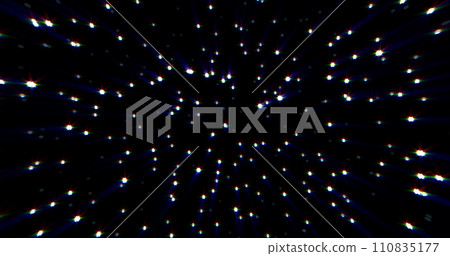 Abstract cosmic background of energetic bright glowing magical stars on a dark sky background 110835177