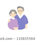 老夫婦溫馨舒緩插畫 110835564