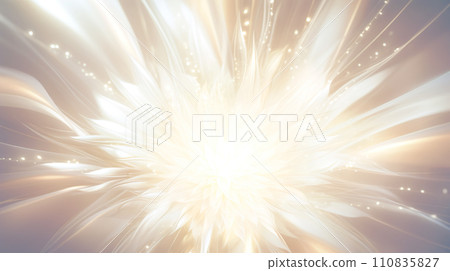 Background of white flowers that emit divine light "AI generated image" 110835827