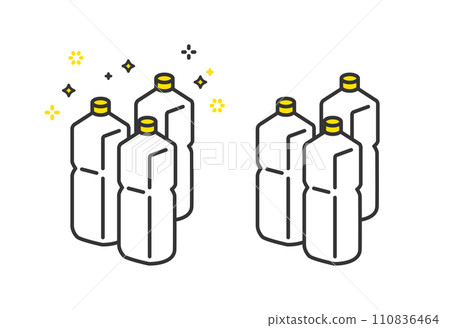 Illustration of a new plastic bottle, disaster prevention item, essential item 110836464