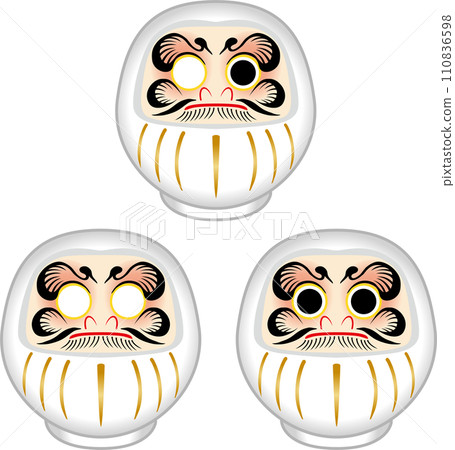Treats Decoration Examination Daruma Pass Simple Illustration Set Treats Decoration Examination Daruma Pass Simple Illustration Set 110836598