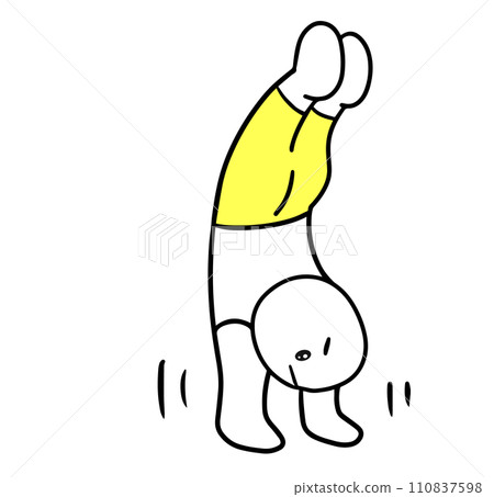 Stickman doing a handstand 110837598