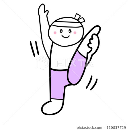 有氧運動棒圖做舉腿 110837729