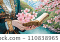 畢業證書和櫻花樹 110838965