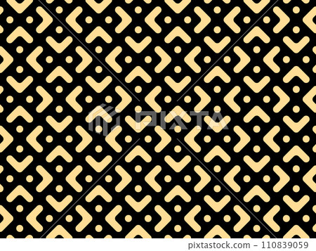 Abstract geometric pattern. A seamless vector background. Gold and black ornament. Graphic modern pattern. Simple lattice graphic design 110839059