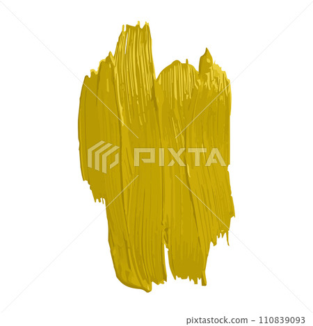 Vector design of acrylic paint texture with golden brush stroke. Design of the name, logo and banner Vector design of acrylic paint texture with golden brush stroke. Design of the name, logo and banner 110839093