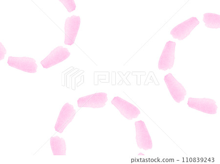 Background material with pink watercolor dots arranged in a circle 110839243