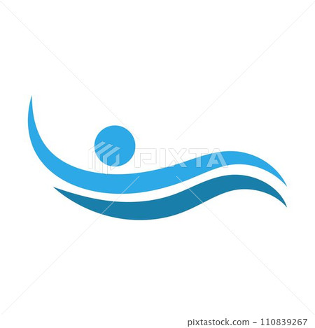 Swimming sport icon logo 110839267