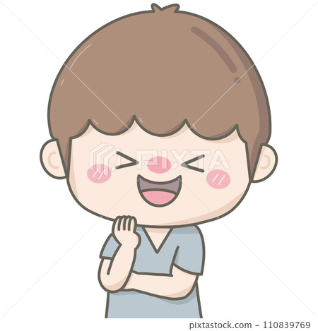 Cute little boy laughing out loud Cute little boy laughing out loud 110839769