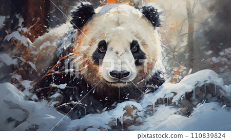 Oil painting giant chinese panda Oil painting giant chinese panda 110839824