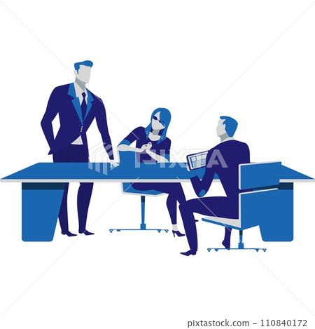 Business team at work icon vector people 110840172