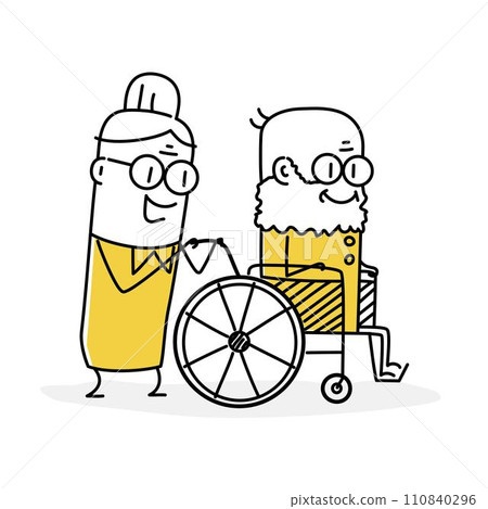 Elderly couple 110840296