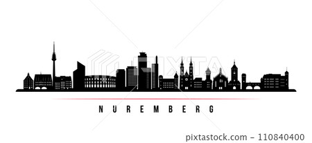 Nuremberg skyline horizontal banner. Nuremberg skyline horizontal banner. 110840400