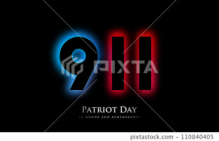 911 Patriot Day neon signboard.  110840405