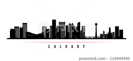 Calgary skyline horizontal banner. Calgary skyline horizontal banner. 110840480