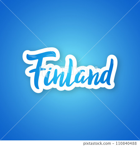 Finland - hand drawn lettering phrase. Finland - hand drawn lettering phrase. 110840488