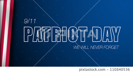 9.11 Patriot Day Horizontal banner.  110840536