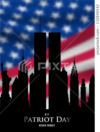 911 Patriot Day vertical banner.  110840542