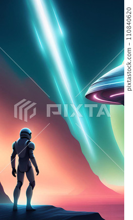 Alien watching a flying saucer wallpapers for I pad, Notebook cover, I phone, tab mobile high quality images Alien watching a flying saucer wallpapers for I pad, Notebook cover, I phone, tab mobile high quality images 110840620