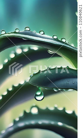 Aloe vera with dew drops wallpapers for I pad, Notebook cover, I phone, tab mobile high quality images 110840621