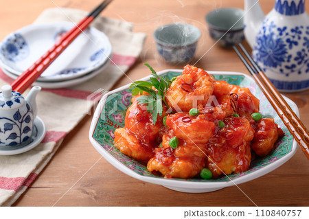 Freshly made shrimp chili 110840757