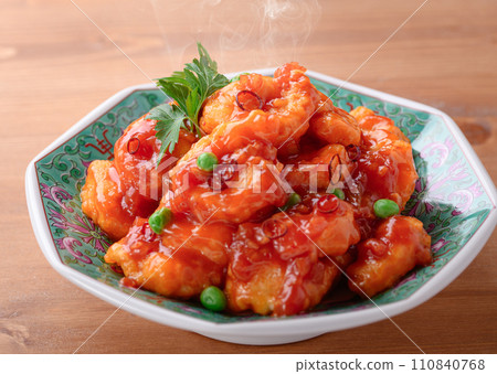 Freshly made shrimp chili 110840768