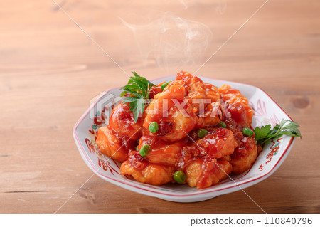 Freshly made shrimp chili 110840796