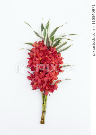 Bouquet orchid flower for praying buddha. 110840971