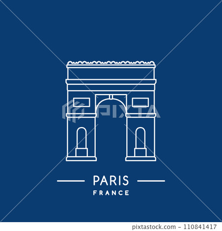 Triumphal Arch line art icon. 110841417