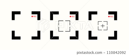 Viewfinder frame camera vector illustration 110842092
