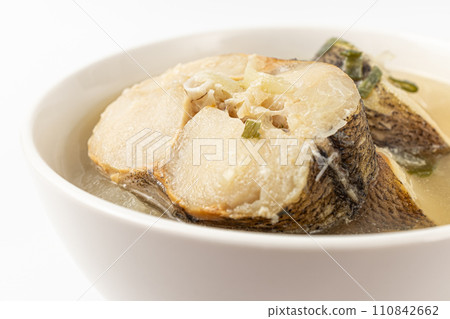 Cod soup on a white background 110842662