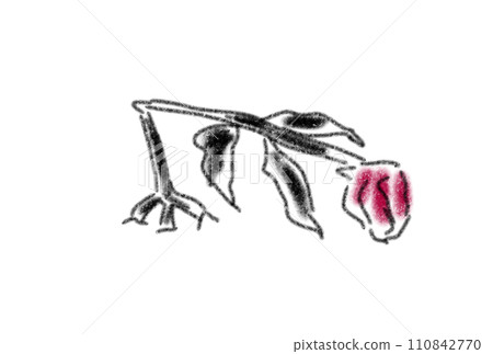 枯萎的花朵插畫 枯萎的花朵插畫 110842770