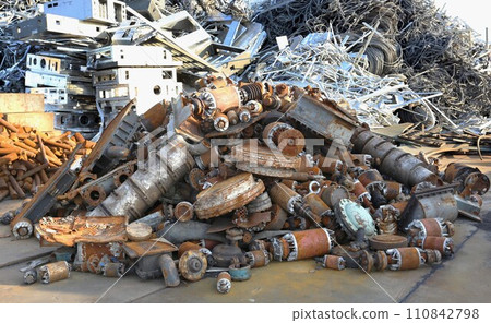 Industrial waste, metal scrap, waste materials, reuse Industrial waste, metal scrap, waste materials, reuse 110842798