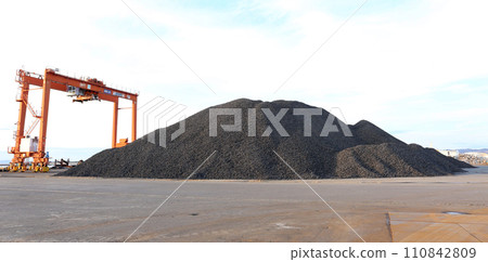 Industrial waste, metal scrap, waste materials, recycled crushed stone, coke, excavated soil 110842809