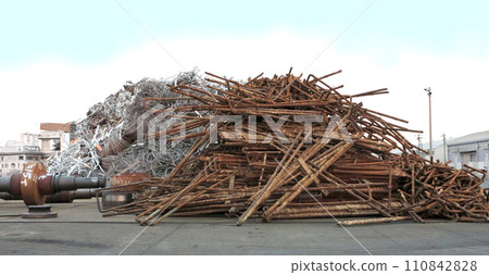 Industrial waste, metal scrap, waste materials, reuse Industrial waste, metal scrap, waste materials, reuse 110842828