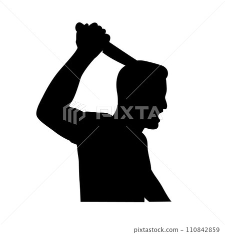 knife, man, silhouette 110842859