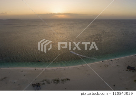 Beautiful sunset at the beach in Zanzibar Nungwi Beautiful sunset at the beach in Zanzibar Nungwi 110843039