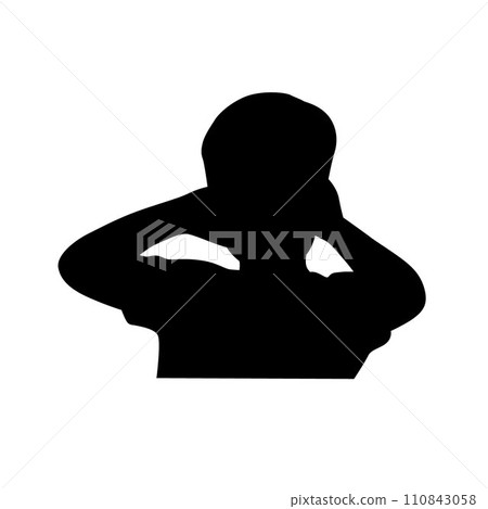 silhouette, vector, depressed 110843058