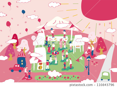 Spring event illustration 110843796