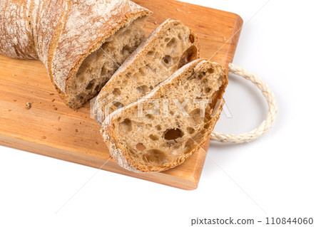 sliced bread on cutting board sliced bread on cutting board 110844060