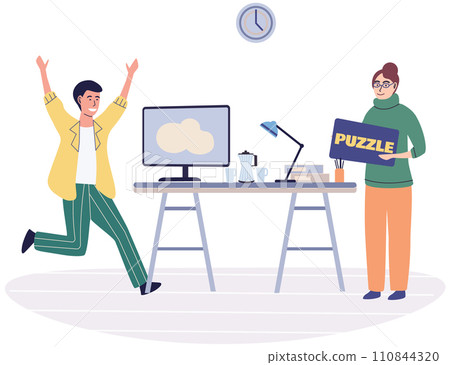 Play puzzle vector illustration. Engaging in smart activities promotes cognitive development and critical thinking Unusual games offer refreshing and unique gaming experience Playing games provides Play puzzle vector illustration. Engaging in smart activities promotes cognitive development and critical thinking Unusual games offer refreshing and unique gaming experience Playing games provides 110844320