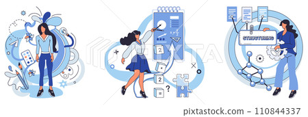 Process optimization vector illustration. Efficient procedures are essential for effective optimization processes Technology integration enhances efficiency process optimization solutions 110844337