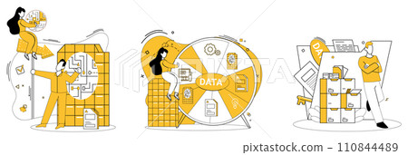 Data management vector illustration. Business, finance, and industry converge at crossroads data analytics mastery Accounting finds clarity through lens analytics, ensuring precision in records Data management vector illustration. Business, finance, and industry converge at crossroads data analytics mastery Accounting finds clarity through lens analytics, ensuring precision in records 110844489