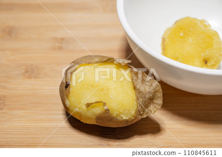 Boiled potato Kitaakari 110845611