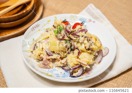 Japanese-style potato salad with salted kelp Japanese-style potato salad with salted kelp 110845621