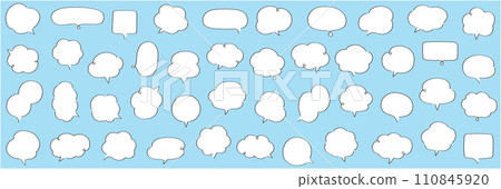 鬆散語音氣泡的向量插圖集。語音氣泡、框架 鬆散語音氣泡的向量插圖集。語音氣泡、框架 110845920