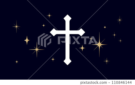 Christian religious cross sign 110846144
